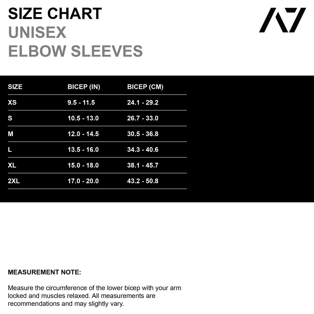 A7 7mm Elbow Sleeves - Black - Image 7