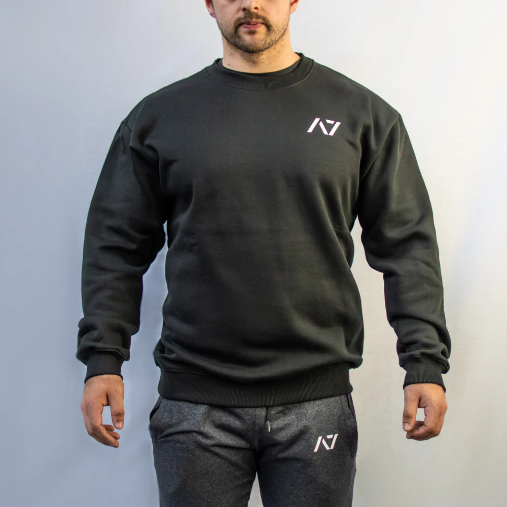 Classic Black Bar Grip Crew Neck - Image 3