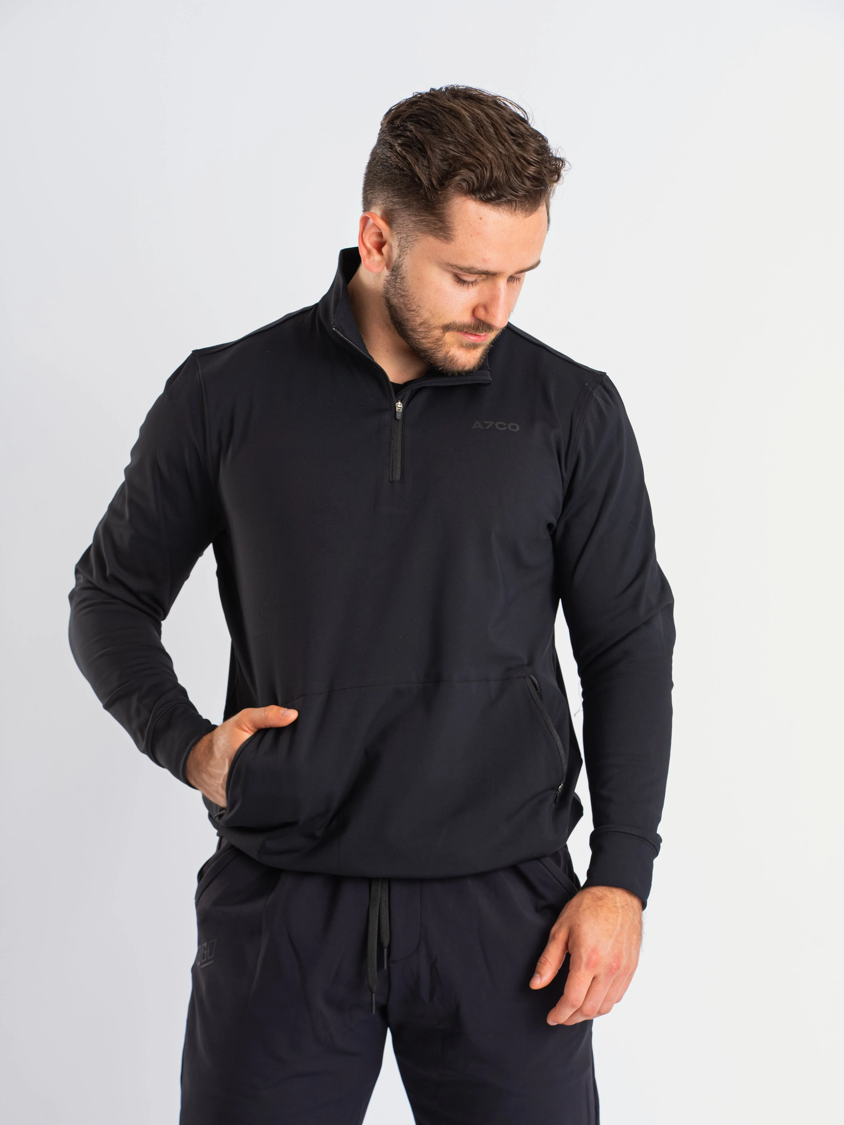 Cobra Quarter Zip Non Bar Grip Jacket - Stealth - Image 7