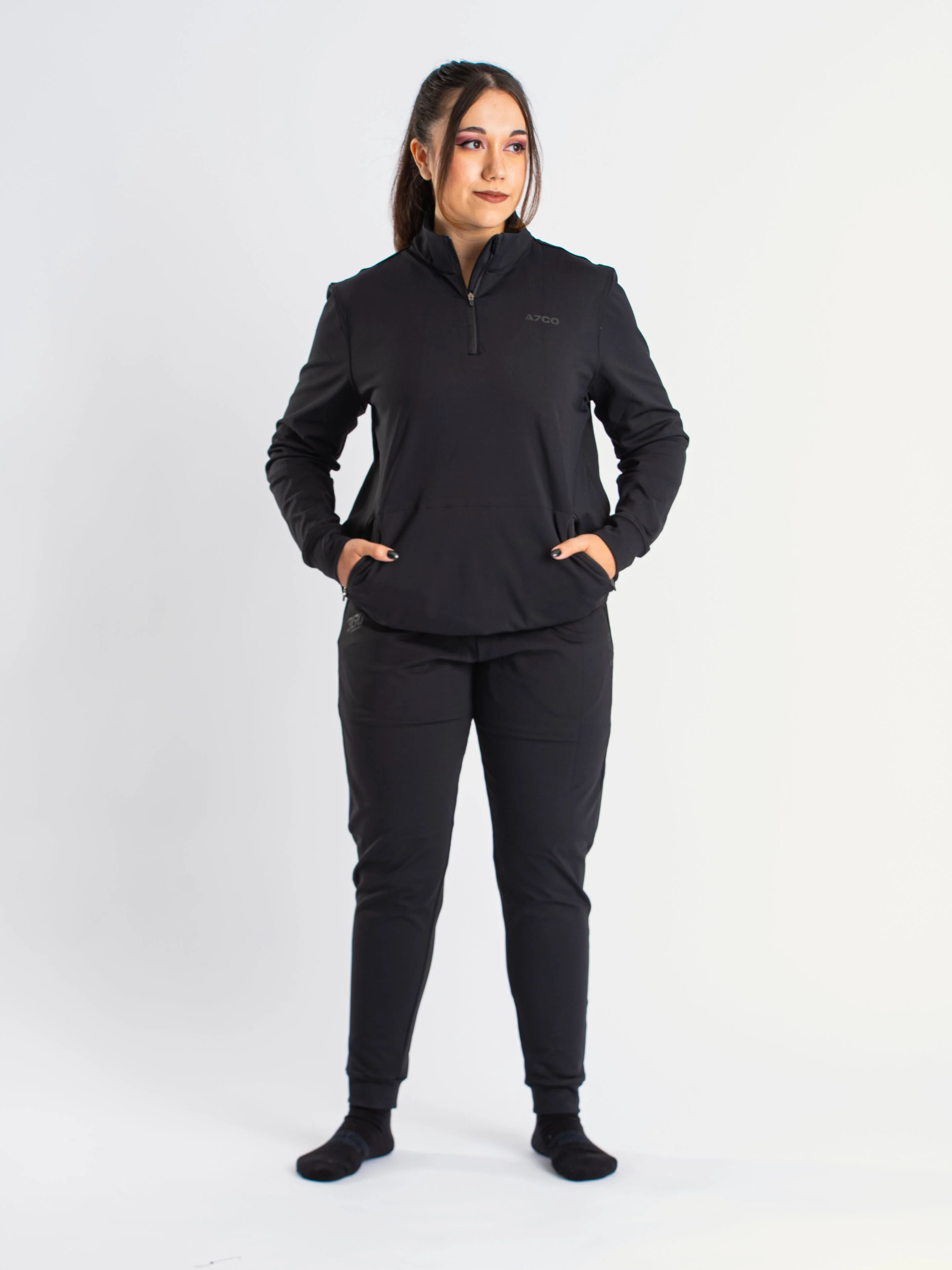 Cobra Quarter Zip Non Bar Grip Jacket - Stealth - Image 6