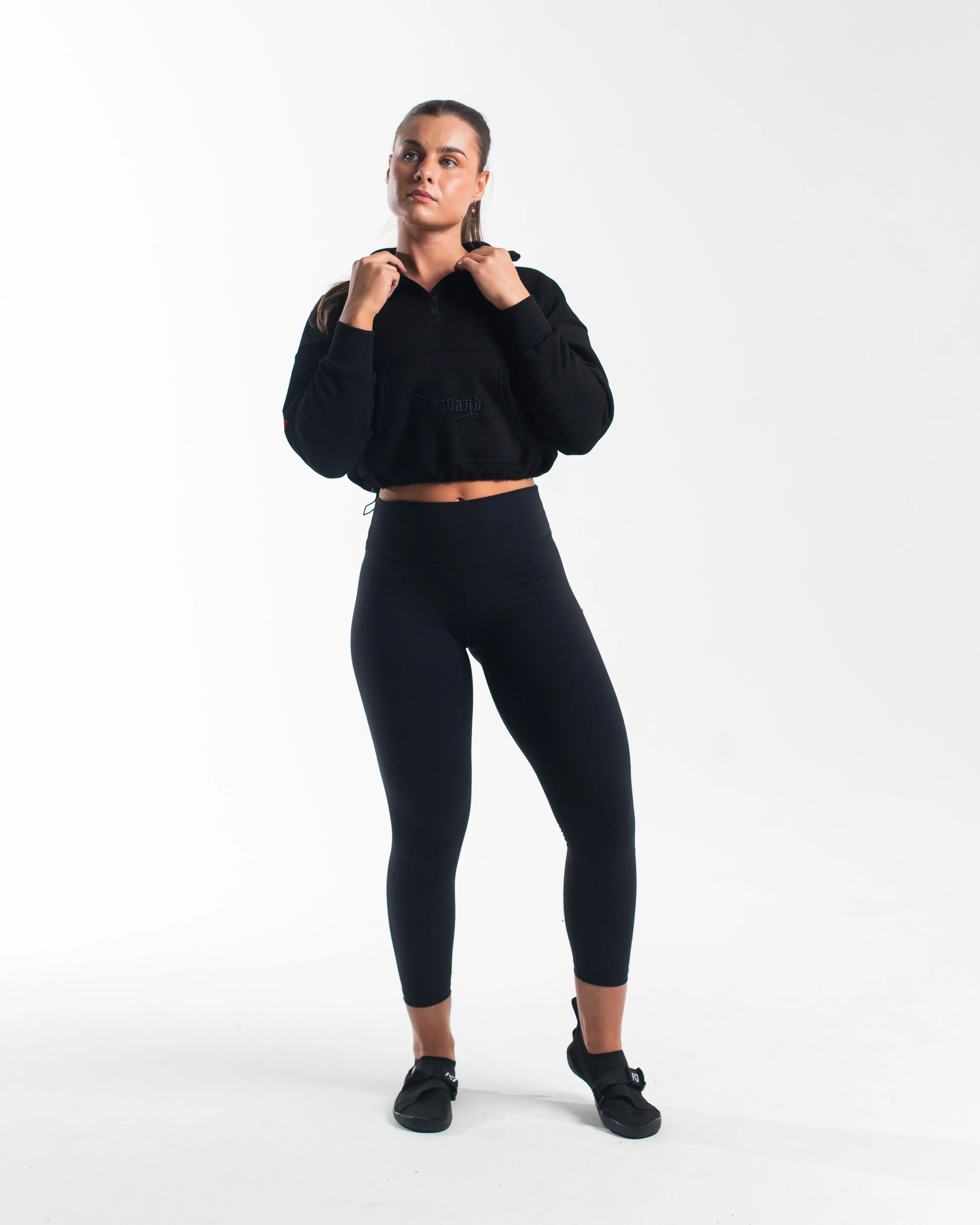 Script Cropped Quarter Zip - Stealth - Image 9