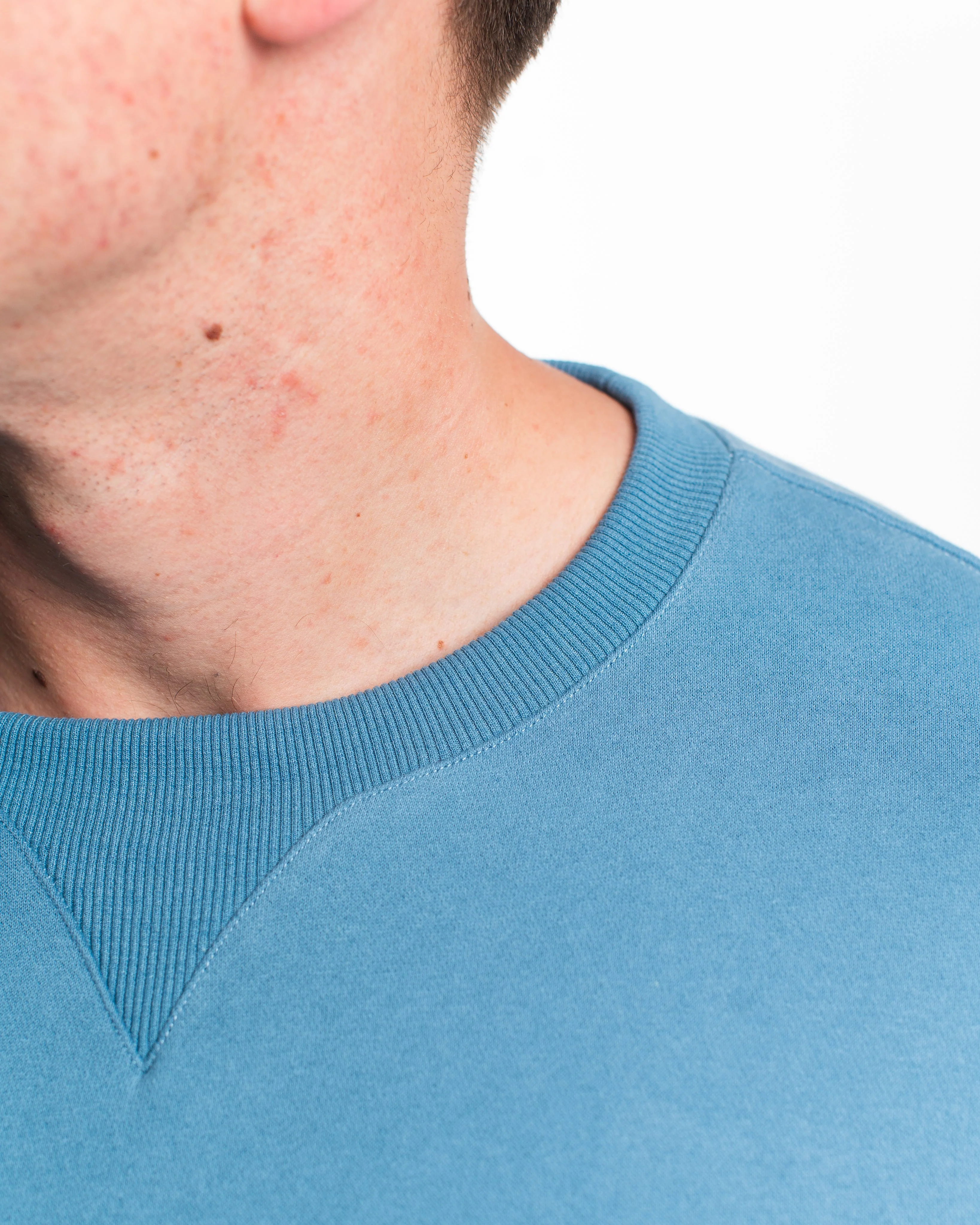 Script Oversized Non Bar Grip Crew - Slate Blue - Image 4