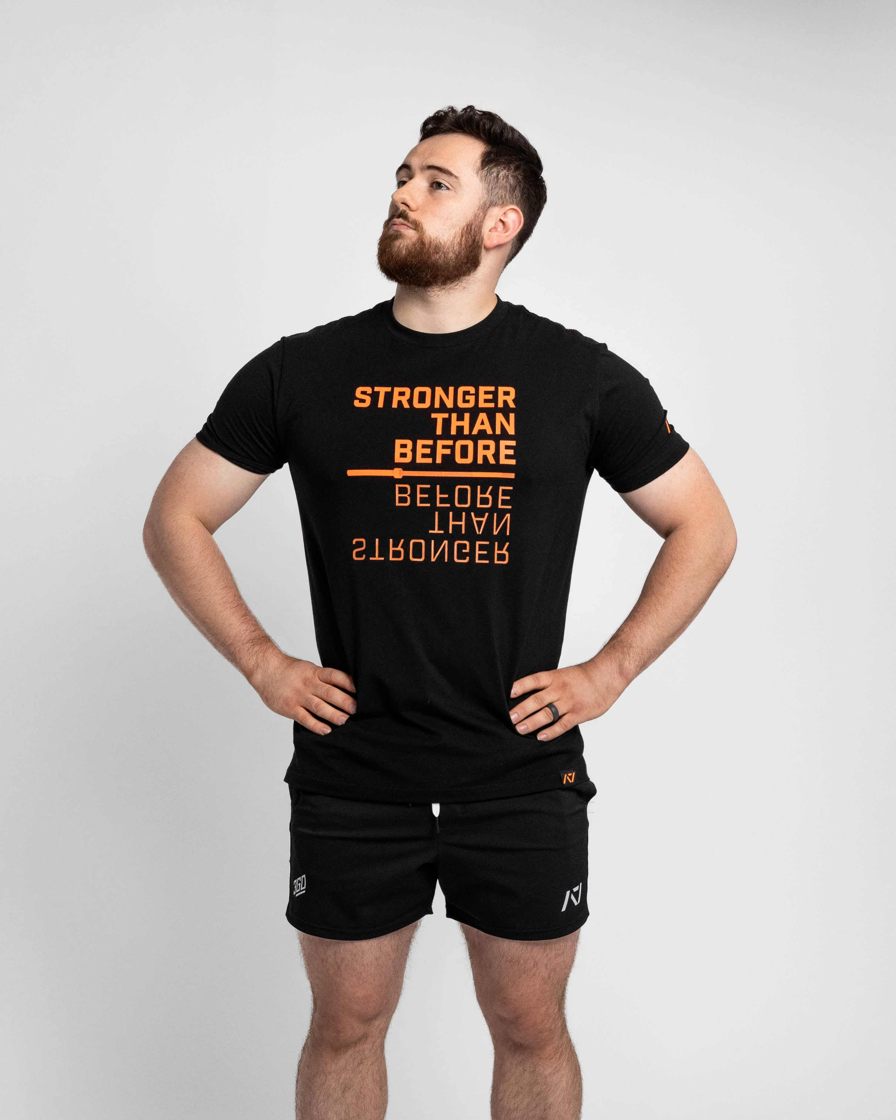 Stronger Than Before True-Fit Bar Grip Men's Shirt - Orange/Black