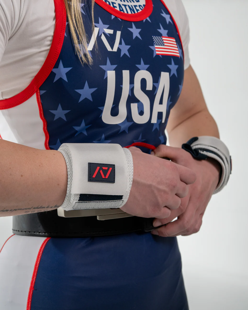 Zebra Wrist Wraps - IPF Approved - RWB - Image 3